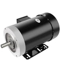Beefy 1.5HP Electric Motor For Air Compressors, 1750 RPM General Purpose Three Phase Workhorse, 56C TEFC Frame, side view