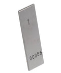 Gauge Block Set For Industrial Measurement Workhorse With High Accuracy 0.5mm To 100mm Range HRC 63 Hardness Built Tough 9mm Thick And 35mm Wide For Machinists And Metrology Labs. Single 1 mm steel gauge block, marked 00056