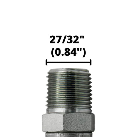 Hydraulic hose end crimp fitting, 1/2 in NPTF male thread, zinc-plated steel