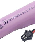 Single 3.7V 2000mAh lithium battery with connector for DE68 DE44 RC toys, part of Three Pack 3.7V 2000mAh Lithium Batteries With USB Charging Cable