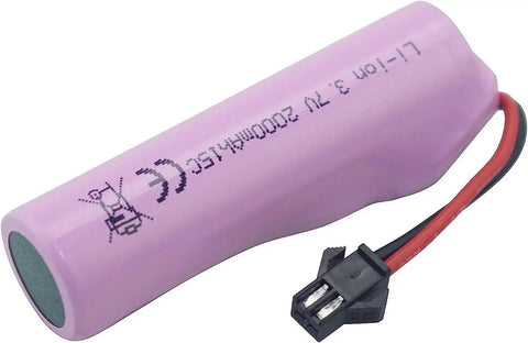 Single 3.7V 2000mAh lithium battery with connector for DE68 DE44 RC toys, part of Three Pack 3.7V 2000mAh Lithium Batteries With USB Charging Cable