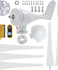 Wind Turbine Generator Kit 400W 24V With Five Blades Charge Controller parts for Marine RV Home Hybrid Solar Wind System