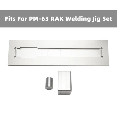 Heavy Duty Aluminum Welding Jig Set Fits PM63 Receiver Tubes with precision components for accurate metalwork alignment.