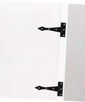 8 pack heavy duty cabinet door hinges on a white door, ideal for home and outdoor use with high load capacity.