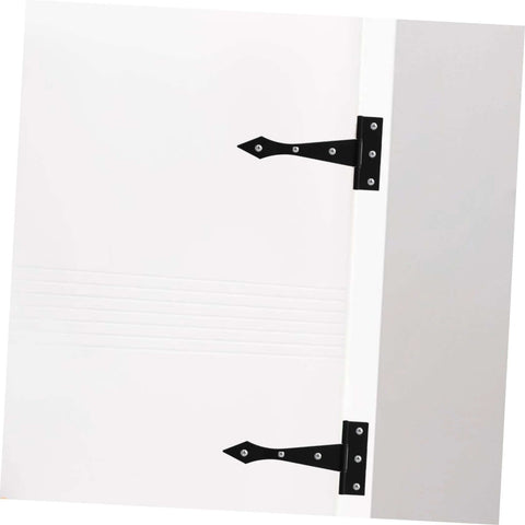 8 pack heavy duty cabinet door hinges on a white door, ideal for home and outdoor use with high load capacity.