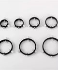 Set of different sized Three Point Guide Ring For Astronomical Telescopes Black Mounting Ring With Bold M6 Screws Keeps It Solid