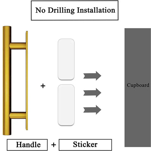 Self Stick Push Pull Helper 20 Pack Hidden Cabinet Handle ABS Plastic Door Window Wardrobe Handle Instant Cabinet Drawer Furniture Handles Multi Purpose No Drill Easy Install Self Adhesive Pull Bar For Cabinets And Drawers installation diagram.