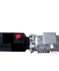 Heavy Duty Cast Aluminum Hydraulic Power Unit For Dock Levelers, single unit with black and silver sections for warehouse use.