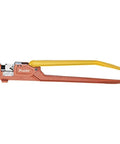 Pro Grade Heavy Duty Crimping Tool For AWG 8 To 250 MCM Twenty Two And A Half Inch Workhorse With Dual Capacity Plates Aluminum And Copper Adjustable Knob Terminal Crimping Tool For Automotive And Electrical side view