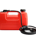 3 Gallon Portable Boat Fuel Tank With Hose And Gauge 12L Transfer Tank For Outboard Motors Yachts And Deck Boats Easy Gas Up Onboard High Capacity Fuel Storage For Fishing Boats And On The Go, red tank with hose attached