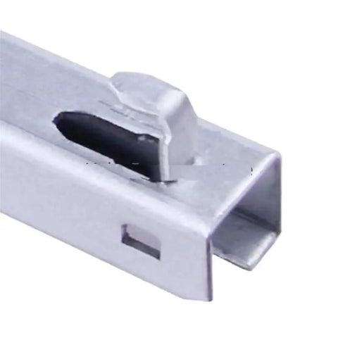 Close-up of 10 inch full extension drawer slide with quick-release latch, highlighting durable ball bearings and metal finish.