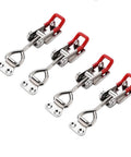 4 Pack Heavy Duty 4002 Toggle Latch Clamp With Lock Hole For Quick Release, Holding Up To 485 Lbs, Great For Smoker Doors