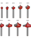 Heavy Duty Router Bit With 6mm Shank For Smooth Round Edge Cutting And Profiling Woodworking Milling Cutter Tool showing various sizes.