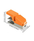 Heavy Duty Foot Pedal Switch For Industrial Control, Rugged Footswitch With Aluminum Alloy Body, 20.8cm x 8.2cm x 12.5cm