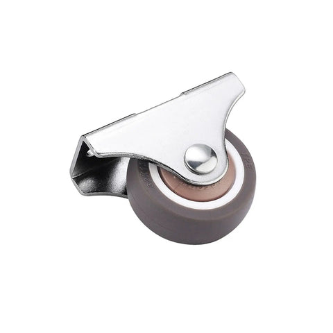 Set Of 8 1 Inch Fixed Caster Wheels With Screws Low Profile Non Marking Silent Mini Casters For Cart Brown Easy Glide