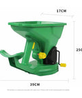 All Purpose Handheld Grass Seed Spreader For Lawn Care That Spreads Grass Seed Salt And Ice Melt Year Round Green Plastic