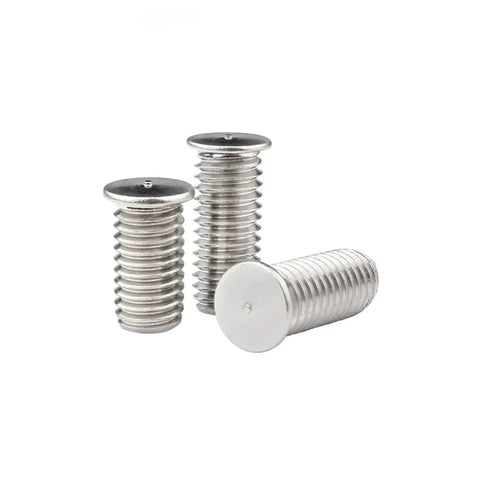 Heavy Duty 304 Stainless Steel M3 Welding Studs And Spot Stud Screws For Metal Fabrication 200 Pack displayed in various angles.