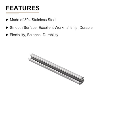 Slotted Spring Pin 3mm x 35mm 50 Pack 304 Stainless Steel Roll Dowel Pin Silver For Home Projects Quick Fastening Durable