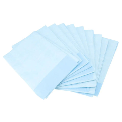 Extra Thick Multi Layer No Sweat Adult Bed Pads For Incontinence Leak Proof Underpads, pack of 10, soft disposable liners.