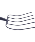 Heavy Duty Stainless Steel Hand Fork For Gardening And Farming, Easy Weeding And Digging, shown with four tines in dark blue iron.