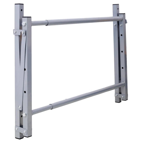 Wall Mount Folding Tire Rack With Adjustable Width And Heavy Duty 300 Lb Capacity For Rv Atv Car Storage Boss Garage Organizer side view