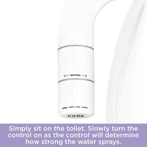 Man Friendly Bidet Toilet Seat Attachment With Dual Self Cleaning Nozzles Front And Rear Non Electric Sprayer Adjustable Water Pressure