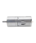 Heavy Duty DC Geared Motor 6V 12V 24V shown from the side, showcasing its durable metal casing and compact size for industrial use.