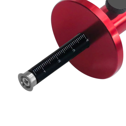 Close-up view of Heavy Duty Rock Solid Adjustable Wheel Marking Gauge For Woodworking Precision Scriber with a knurled knob.