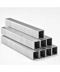 Top Tier Heavy Duty Crown Staples In A Massive 1250 Piece Pack, 3/8 By 1/2 Inch Galvanized Steel stacked for use in cordless nailers.