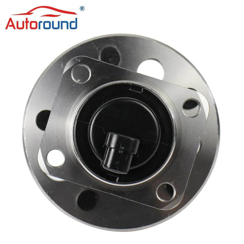 Top view of Pair Rear Wheel Hub & Bearing Assembly 512003 for Buick LeSabre, Cadillac DeVille, Olds Cutlass w/ ABS, 5-lug ABS hub