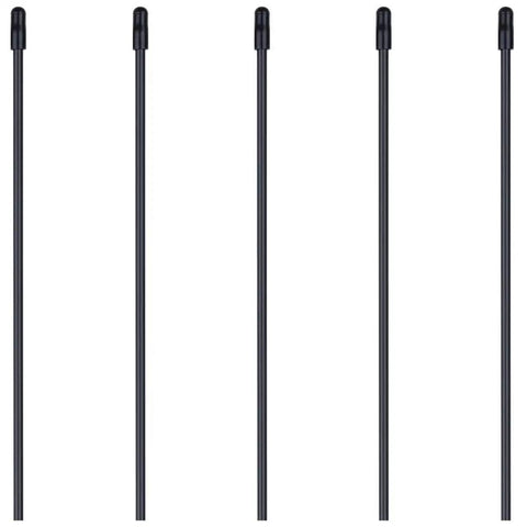5-pack black Universal Soft Plastic Antenna Tubes With Caps For RC Cars, FPV Drones, Quadcopters, Boats And Airplanes, 300mm length