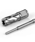 Annular cutter 11/16 in dia, 1 in depth, 3/4 in Weldon shank, 2 flats; pilot pin for magnetic drill press