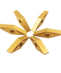 10 Pcs Pro Grade Carbide Inserts VNMG331 VNMG160404 VNMG332 VNMG160408 TiN Coated For MVJNR MVJNL MVVNN Tool Holders displayed in a star pattern.