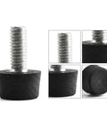 20 Pack M6 Screw On Furniture Leveling Feet With Plastic Base Adjustable Glide shown with close-up details.