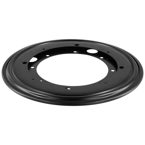 Buttery Smooth 9 Inch Lazy Susan Turntable Hardware 6 Pack Heavy Duty Cold Rolled Steel Base, black circular platform.