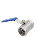 Rock Solid SS304 Stainless Steel Female BSP Ball Valve For Dang Tough Water Flow Control Slick Quarter Turn Switching No Fuss Mounting Heavy Duty Plumbing Pipe Adapter For Shop And Home Fixups with blue handle