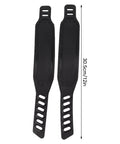 Adjustable Universal Pedal Straps With Durable Plastic Toe Clips For Exercise Bikes, 12-inch length, home gym accessory, black