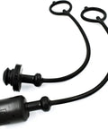 Hydraulic Quick Coupler Dust Cap And Heavy Duty Plug Set For Three Eighths ISO Kubota Tractors And Attachments, black fittings
