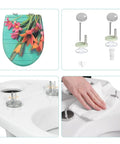 Universal Soft Close Slow Close Toilet Seat Delivering Solid Quiet Vibes And Zero Fuss Installation For Modern Bathrooms durable floral lid and installation components