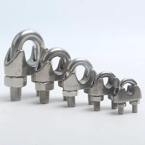 Must Have All In One M6 Wire Rope Hardware Kit With 304 Stainless Steel Cable Clamps in various sizes for quarter inch wire rope