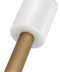 Top Shelf 4 Pack Stretch Wrap Rolls 5 Inches Wide 1000 Feet Long 80 Gauge Clear Cling Plastic Film With Extended Core Handle, single roll view.