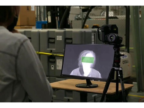 High Precision Thermal Screening Camera With 464x348 Imaging And 24 Degree Lens For Quick Non Contact Temp Checks in use