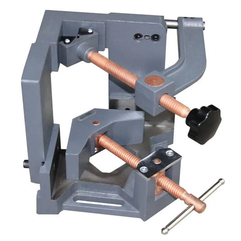 Beefy 3 Axis Welding Clamp Heavy Duty Cast Iron Vice With Killer Grip And Zero Play Design Featuring 3.9 Inch Jaw Opening For Steel And Wood DIY Shop Builds