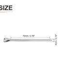 Two Pack 4mm By 70mm Cotter Clip Pins Hairpin Fasteners Stainless Steel 304 Silver, illustrating 70mm length and 4mm width