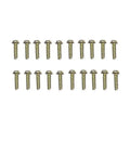 Top Shelf 20 Pack 4.5MM Security Screws For Nintendo NES N64 GameCube Retro Console, gold finish fasteners displayed.