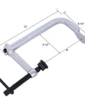 Heavy Duty F Clamp With Drop Forged Arm And Black Oxide Spindle, Quick Twist Pads For Woodworking Metalworking Welding DIY Projects, 13 inch size.