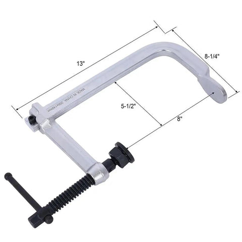 Heavy Duty F Clamp With Drop Forged Arm And Black Oxide Spindle, Quick Twist Pads For Woodworking Metalworking Welding DIY Projects, 13 inch size.