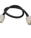 PL259 Male to Male Coax Cable 12 Inch RG58 Low Loss UHF Jumper for HAM and CB Radios Antenna Analyzers SWR Meters and Dummy Loads