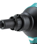 Close-up of nozzle on 18V Brushless Cordless Blower And Inflator Tool Only With 447 MPH Air, 39 CFM, 4 Speeds, and 5 Nozzles