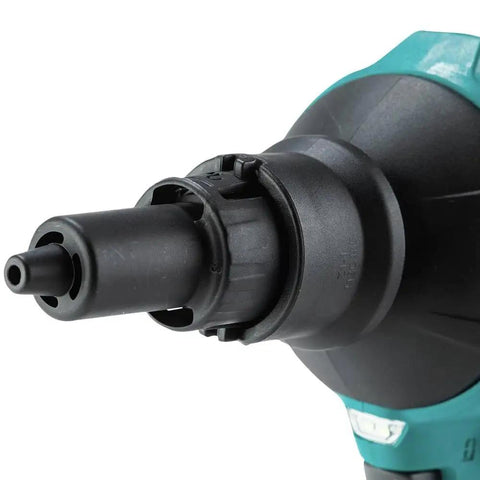 Close-up of nozzle on 18V Brushless Cordless Blower And Inflator Tool Only With 447 MPH Air, 39 CFM, 4 Speeds, and 5 Nozzles